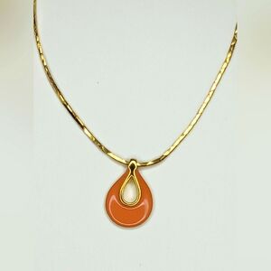 Vintage 1979 Givenchy Gold-Tone & Enamel Necklace